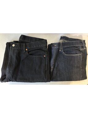 2 pair 550 + 541 Levi's 36x36 men's black jeans denim dark wash dad straight